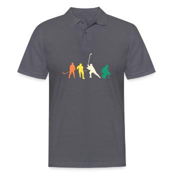 Eishockeyspieler Evolution Eishockey - Männer Poloshirt - Anthrazit - Vorne - Nico (186cm)