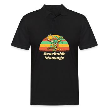 Beachside Massage Vacation Holiday Trip Festival - Men's Polo Shirt - black - Front - Kai (181cm)