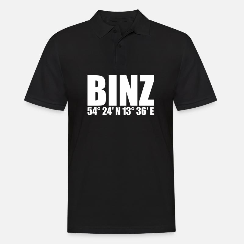 Binz Coordinates - Men's Polo Shirt - black