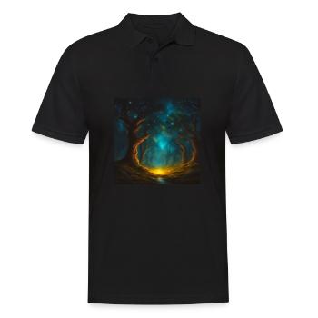 Mystic Tree 2 - Men's Polo Shirt - black - Front - Kai (181cm)