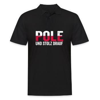 Pole Polnisch Polen - Männer Poloshirt - Schwarz - Vorne - Kai (181cm)