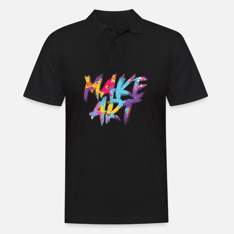 Kunst machen Maler Gift - Männer Poloshirt - Schwarz