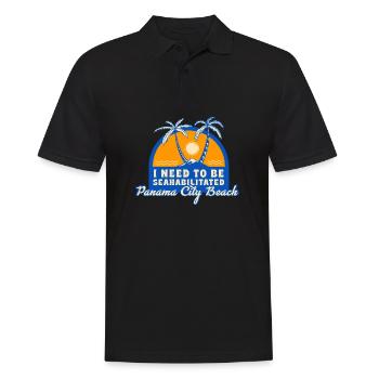 I Need To Be Seahabilitated Panama City Beach - Men's Polo Shirt - black - Front - Kai (181cm)