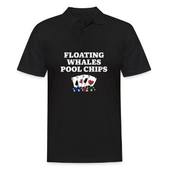 Floating Whales Pool Chips Funny Poker Humor - Männer Poloshirt - Schwarz - Vorne - Kai (181cm)