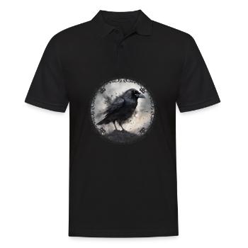 Dunkler Rabe 2 - Männer Poloshirt - Schwarz - Vorne - Kai (181cm)