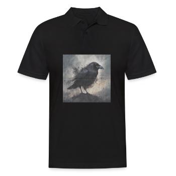 Dunkler Rabe - Männer Poloshirt - Schwarz - Vorne - Kai (181cm)