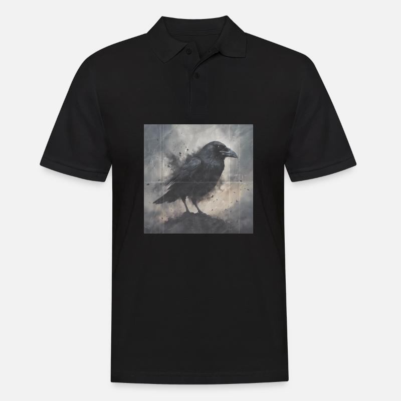 Dunkler Rabe - Männer Poloshirt - Schwarz