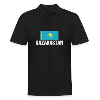 Kasachen Kasachstan - Männer Poloshirt - Schwarz - Vorne - Kai (181cm)