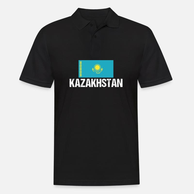 Kasachen Kasachstan - Männer Poloshirt - Schwarz