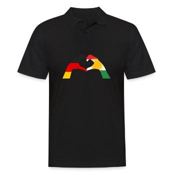 Kurden Deutschland Kurdistan - Männer Poloshirt - Schwarz - Vorne - Kai (181cm)