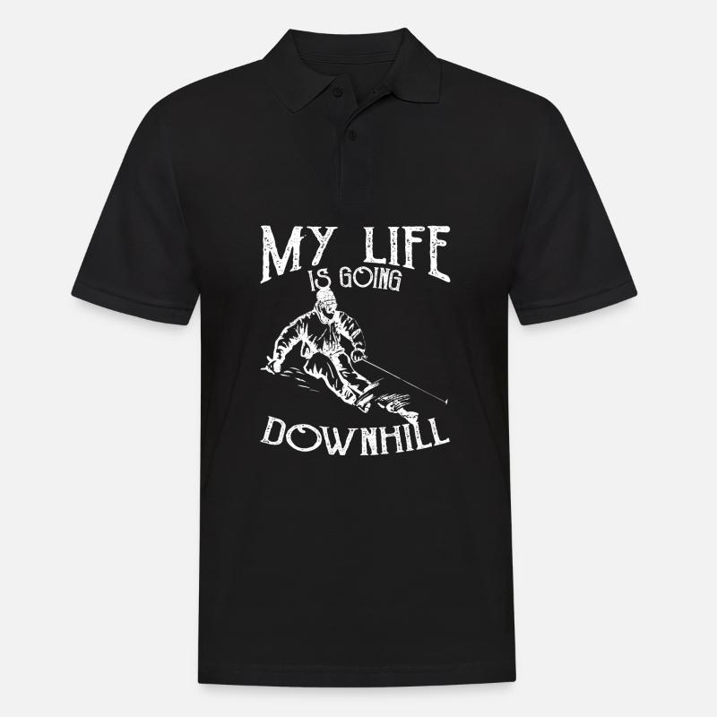 Downhill - Männer Poloshirt - Schwarz