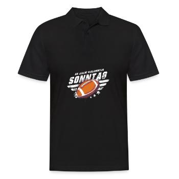 American Football Jeden verdammten Sonntag Idee - Männer Poloshirt - Schwarz - Vorne - Kai (181cm)