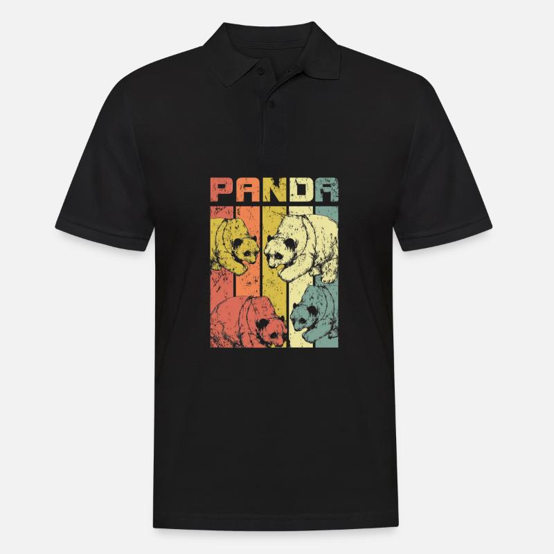 Panda - Polo Homme - noir