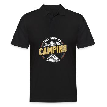 camping - Men's Polo Shirt - black - Front - Kai (181cm)