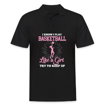 Fille de basket - Polo Homme - noir - Devant - Kai (181cm)