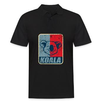 Koala bear - Men's Polo Shirt - black - Front - Kai (181cm)