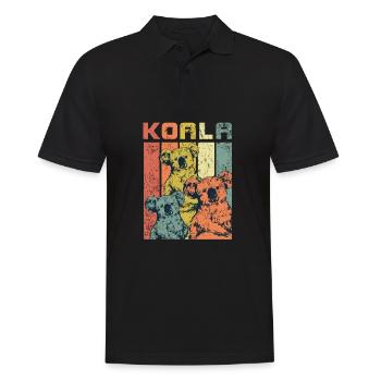 Koala bear - Men's Polo Shirt - black - Front - Kai (181cm)