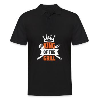 Père fête des pères cadeau grill grill - Polo Homme - noir - Devant - Kai (181cm)