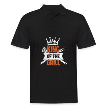 Grill King - Men's Polo Shirt - black - Front - Kai (181cm)