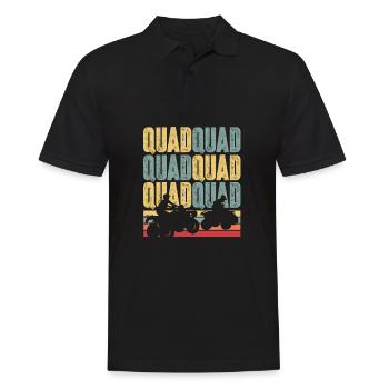 Quad ATV Sport - Männer Poloshirt - Schwarz - Vorne - Kai (181cm)