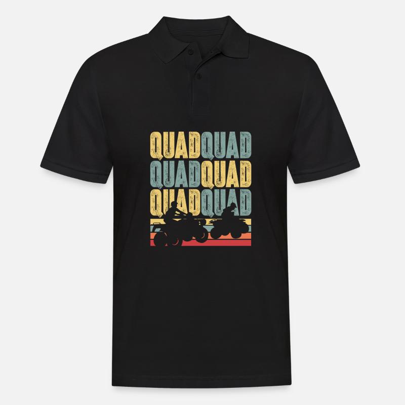 Quad ATV Sport - Männer Poloshirt - Schwarz