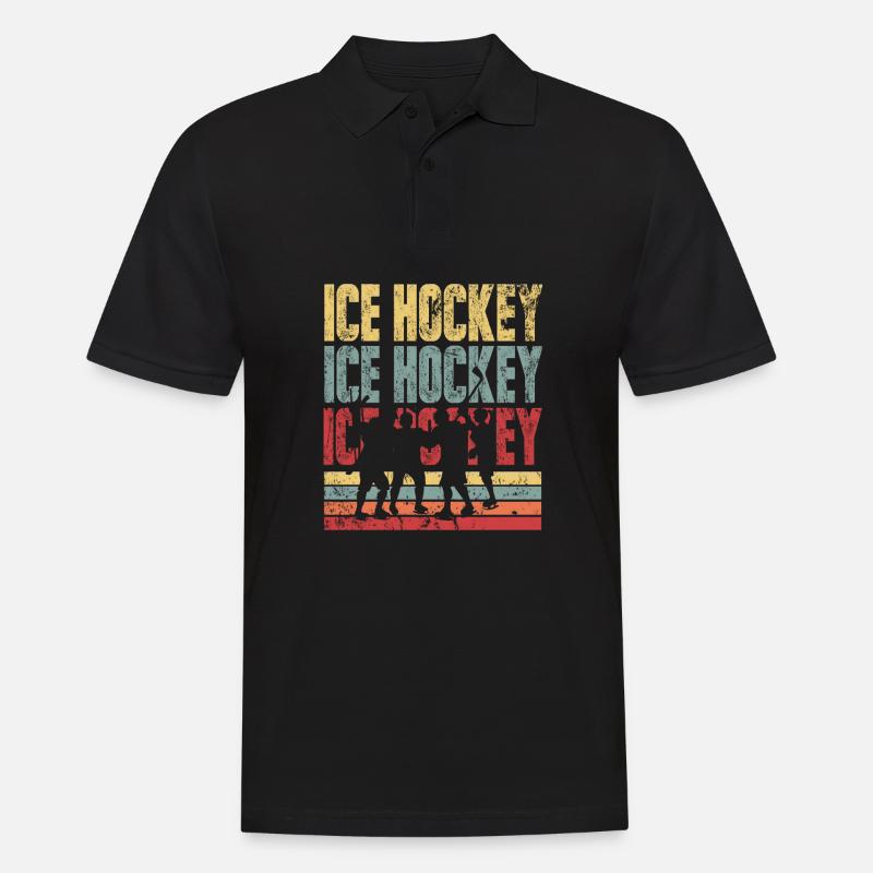 Eishockey - Männer Poloshirt - Schwarz