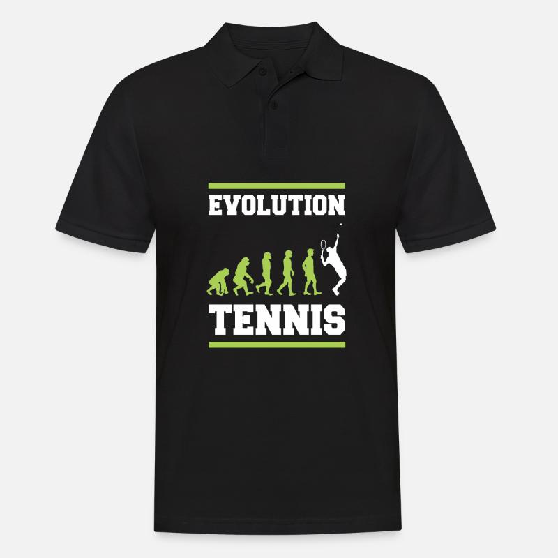 Tennis Evolution - Männer Poloshirt - Schwarz