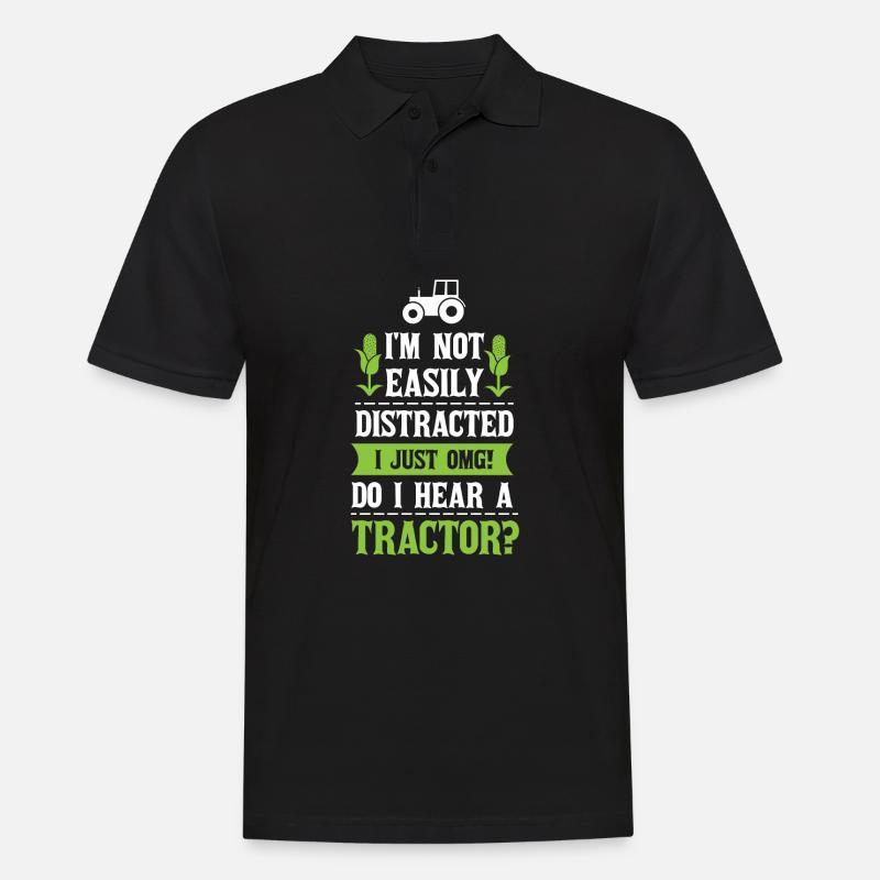 Landwirt Bauer - Männer Poloshirt - Schwarz