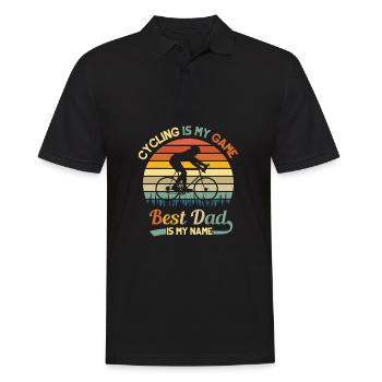 Cadeau de fête des pères vélo - Polo Homme - noir - Devant - Kai (181cm)
