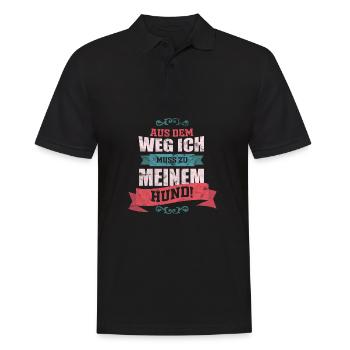 Hund Hundeliebe - Männer Poloshirt - Schwarz - Vorne - Kai (181cm)