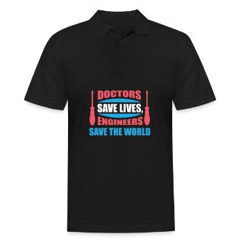 Engineer Engineering Gift - Men's Polo Shirt - black - Front - Kai (181cm)