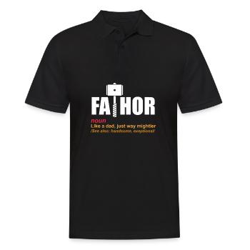 Père - Polo Homme - noir - Devant - Kai (181cm)