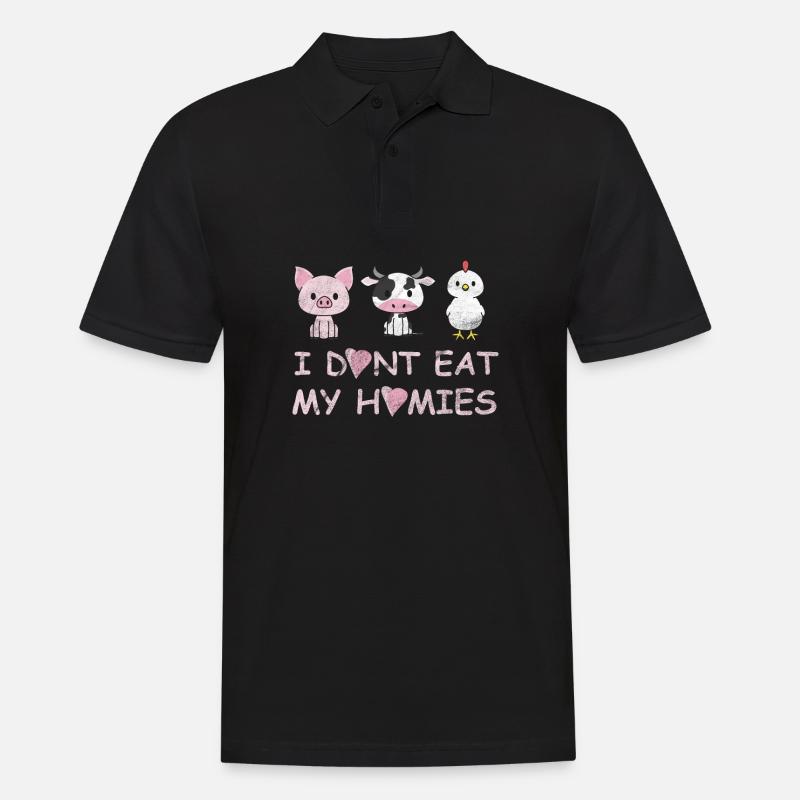 Végétalien végétalien - Polo Homme - noir