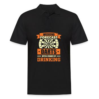 Dart Darts Darts Player Game Weekend - Men's Polo Shirt - black - Front - Kai (181cm)