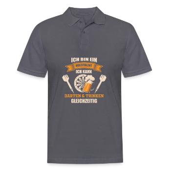 Dart Darten Multitalent - Männer Poloshirt - Anthrazit - Vorne - Nico (186cm)