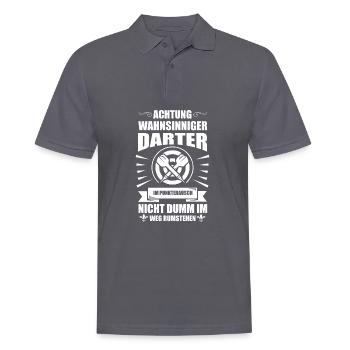 Dart Darten Hobby - Männer Poloshirt - Anthrazit - Vorne - Nico (186cm)