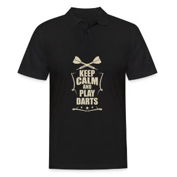 Dart Darten Spielen - Männer Poloshirt - Schwarz - Vorne - Kai (181cm)