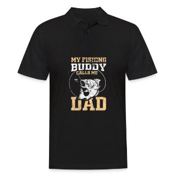 Father and son fishing gift - Men's Polo Shirt - black - Front - Kai (181cm)