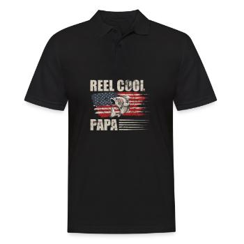 Cadeau de pêche papa - Polo Homme - noir - Devant - Kai (181cm)
