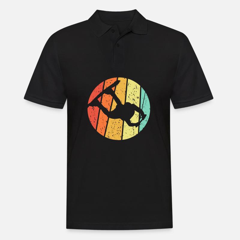 Wakeboard Wakeboard cadeau rétro - Polo Homme - noir