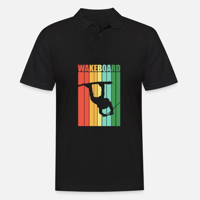 Wakeboard Wakeboarder Freizeitsport - Männer Poloshirt - Schwarz