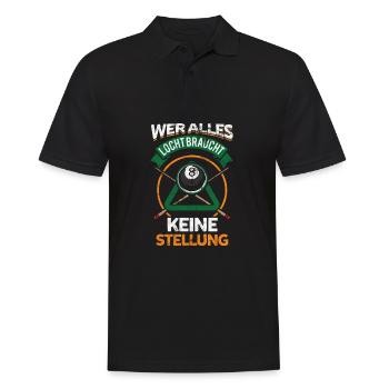 Lustiges Billard Spruch Geschenk - Männer Poloshirt - Schwarz - Vorne - Kai (181cm)