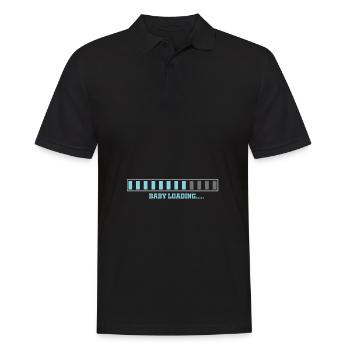 Baby Loading lustige Geschenkidee - Männer Poloshirt - Schwarz - Vorne - Kai (181cm)