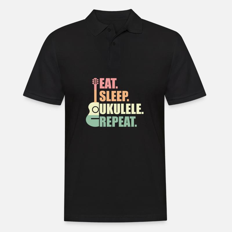 Ukulélé Retro cadeau - Polo Homme - noir