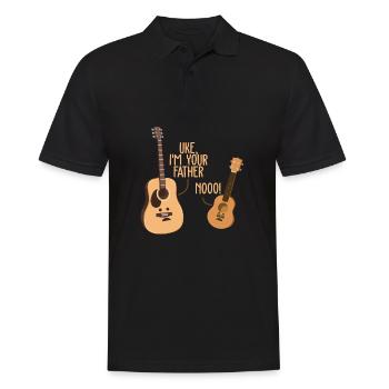 Ukulele - Männer Poloshirt - Schwarz - Vorne - Kai (181cm)