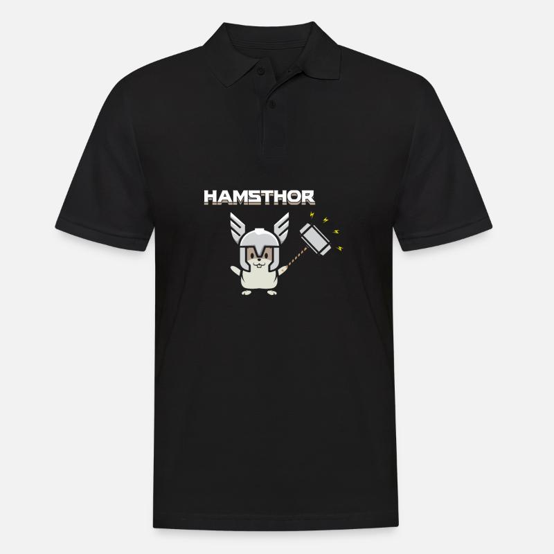 Hamster - Hamsthor lustige Geschenkidee - Männer Poloshirt - Schwarz