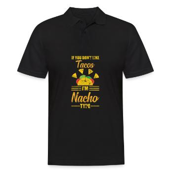 Tacos Nachos Geschenk - Männer Poloshirt - Schwarz - Vorne - Kai (181cm)