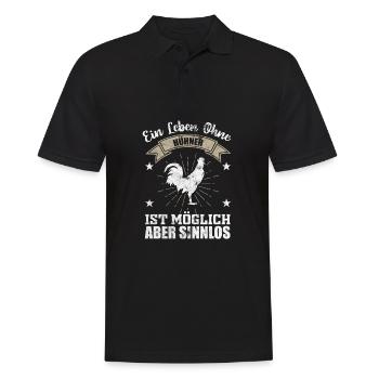 chicken - Men's Polo Shirt - black - Front - Kai (181cm)