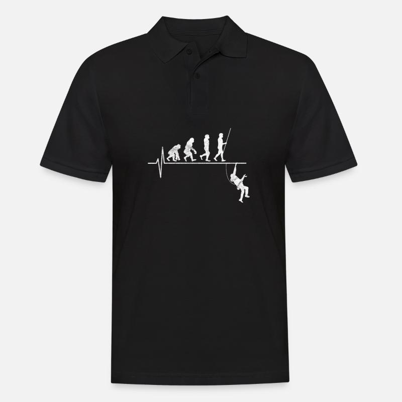 Klettern Evolution Geschenk - Männer Poloshirt - Schwarz