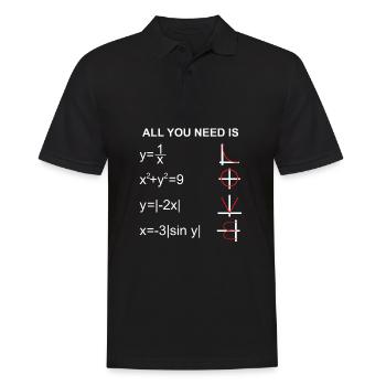 Mathematics love - Men's Polo Shirt - black - Front - Kai (181cm)
